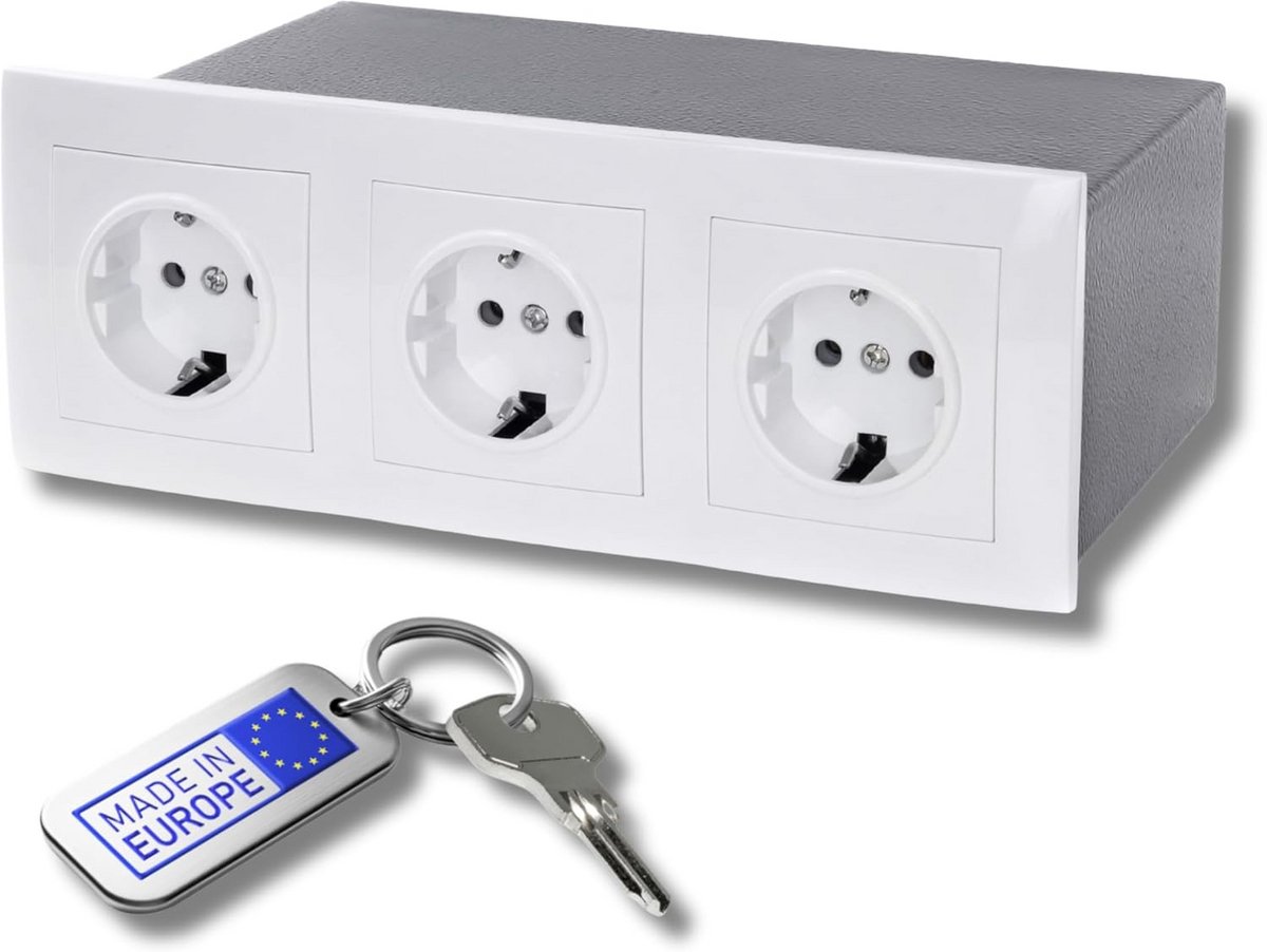 Wandkluis met Stopcontact Design en Veiligheidsslot