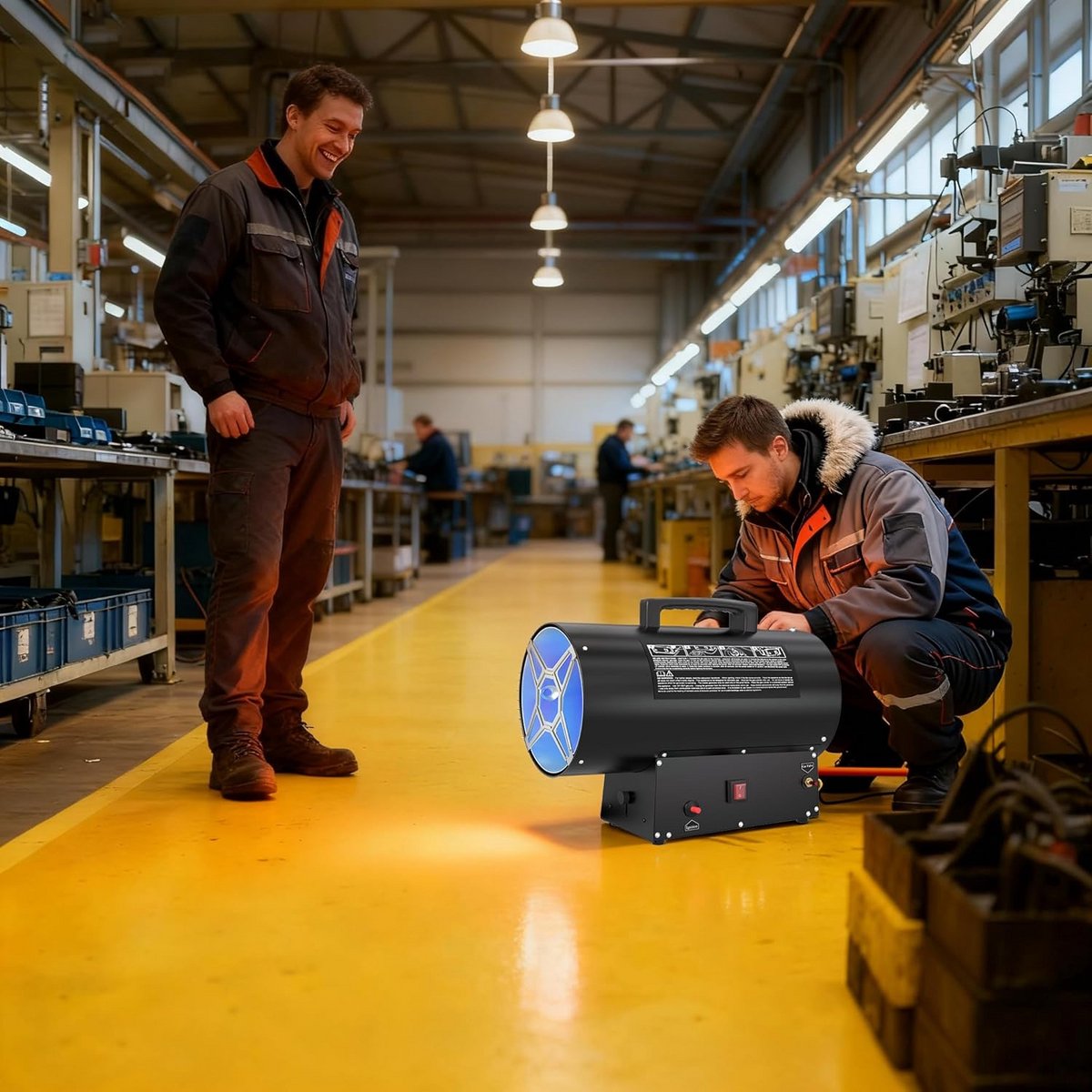 Mobiele Gasheater 30 KW met Piezo-ontsteking en Waterbescherming IPX4