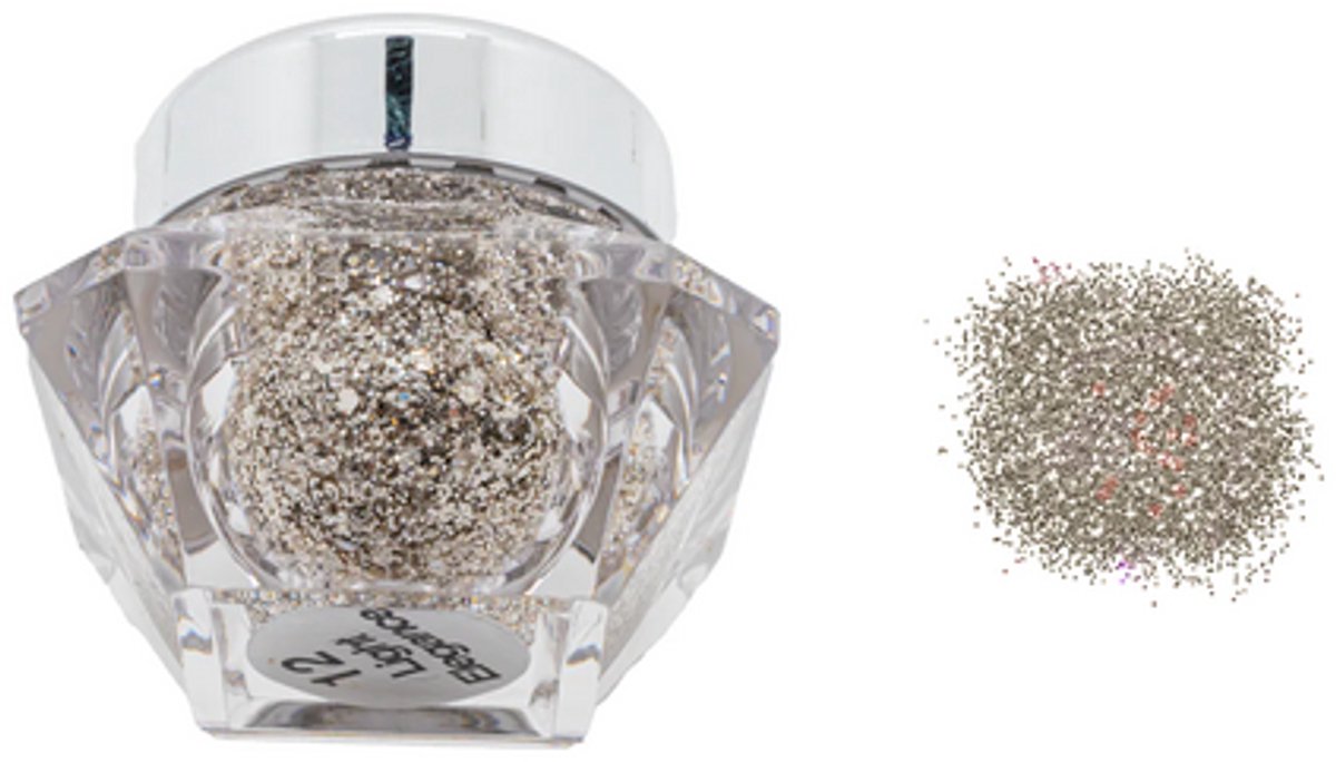 Simply Bella - Oh My Glitter - 12 Light Elegance - Zilver - Glitter Oogschaduw - 4 g