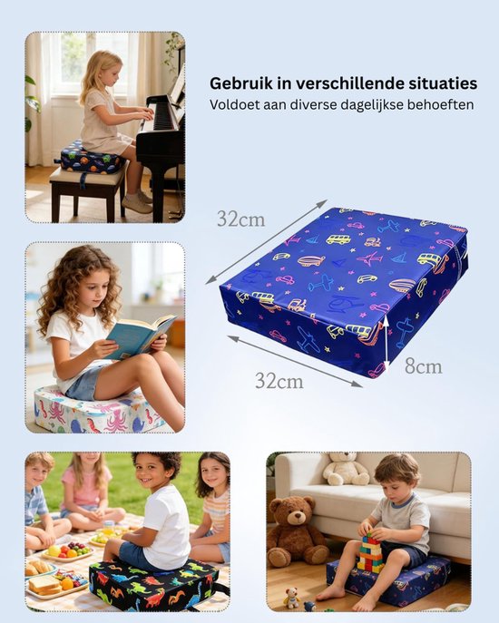 Swiphi® Zitverhogers - Stoelverhoger Auto - Autozitje - Blauw van Merkloos — afbeelding 3
