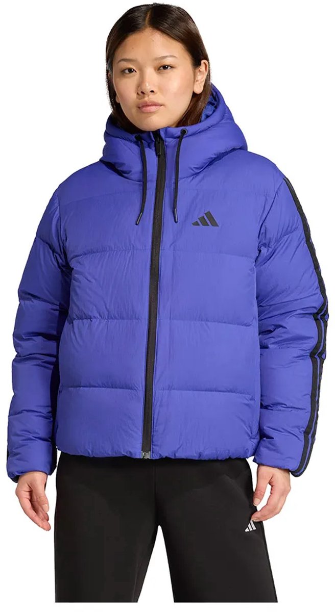 Adidas Essentials Climawarm 3 Stripes Puffer Donzen Jas 2XL Vrouw Blauw