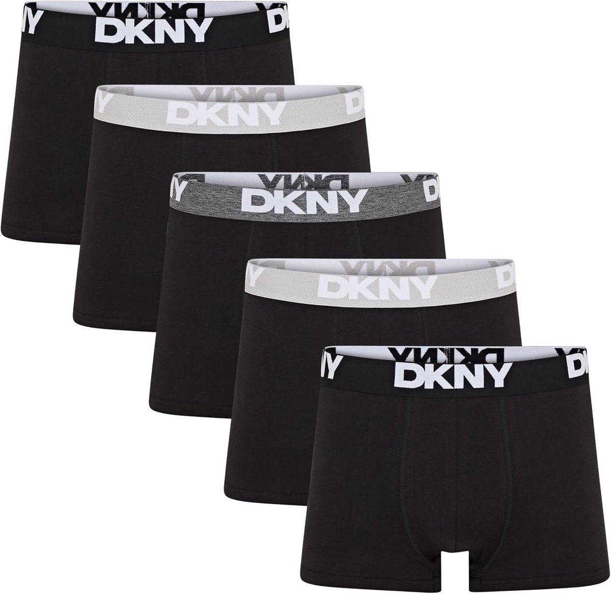 Heren Boxershorts Katoen Set van 5 - Ademend Ondergoed Zwart Grijs Marineblauw