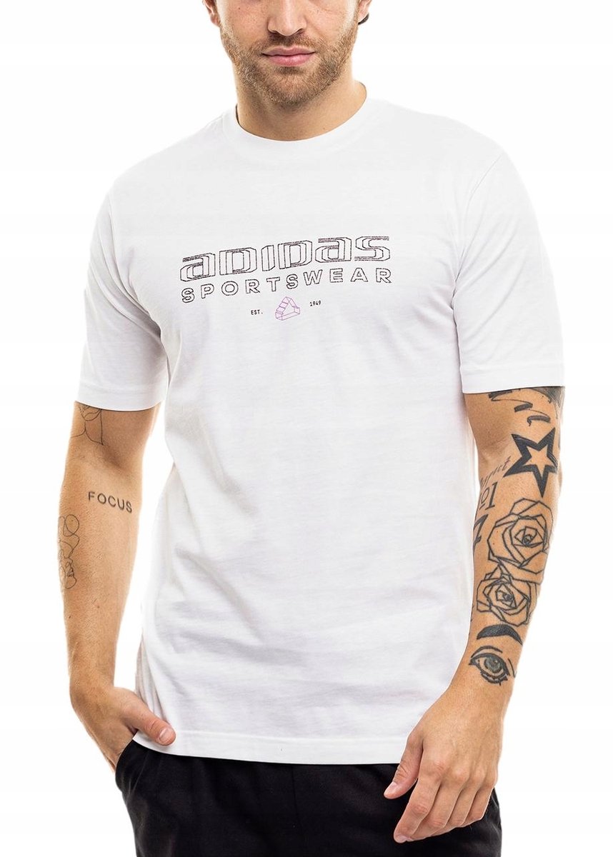 adidas T-shirt Heren – Katoen Wit