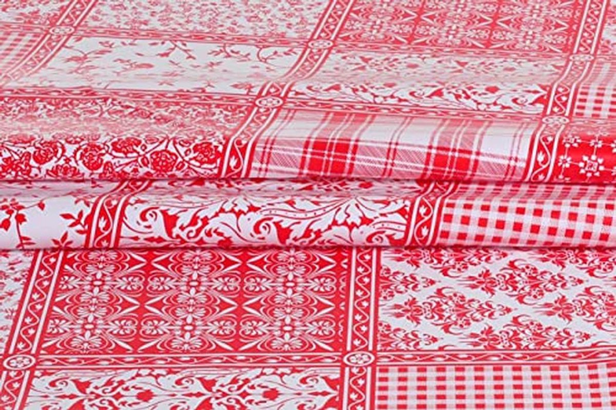 Rechthoekig Tafelkleed van PVC - 140 x 200 cm - Rood