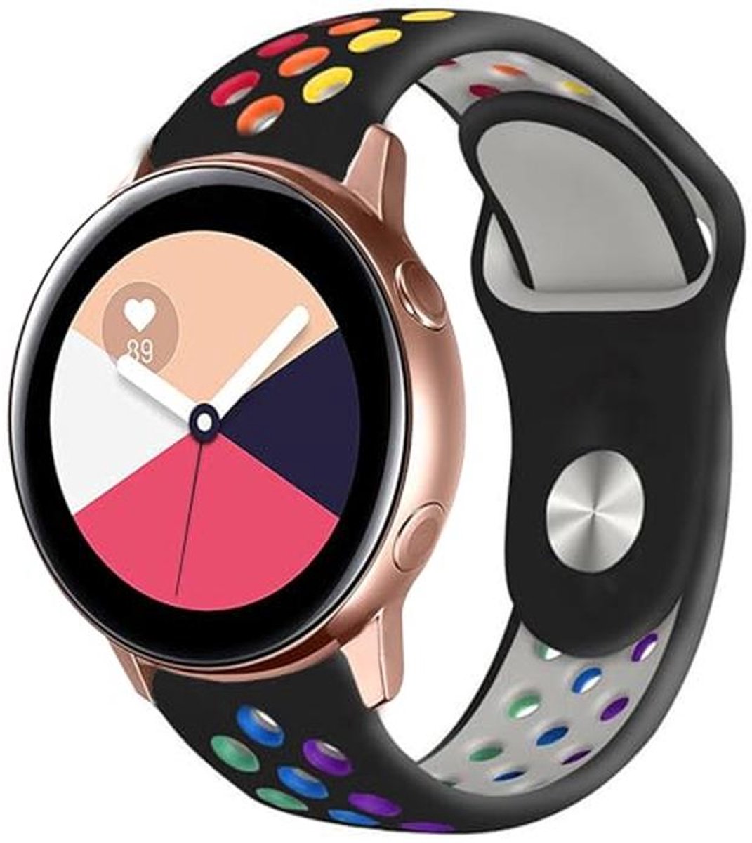 Ademend Sport Armband voor Smartwatches - Siliconen Vervangband 20mm