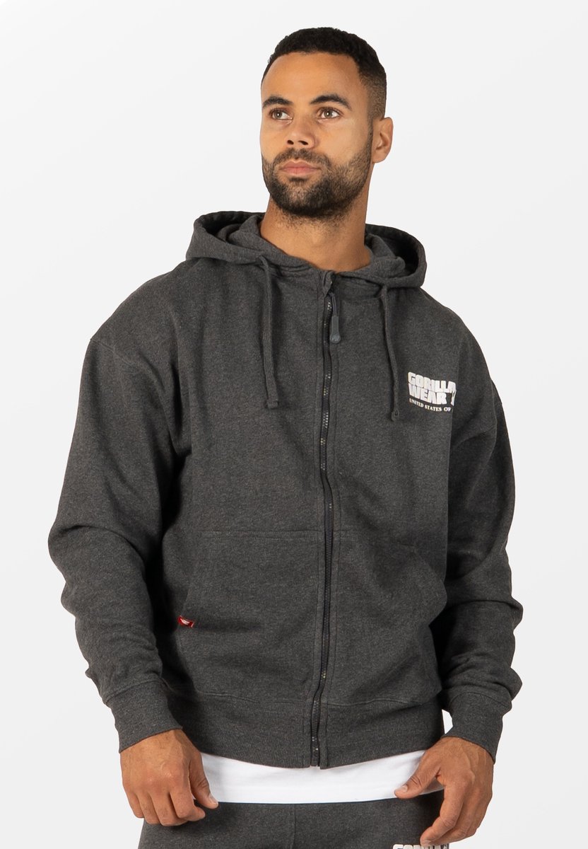 Gorilla Wear Classic Oversized Vest - Donkergrijs Gemeleerd - M
