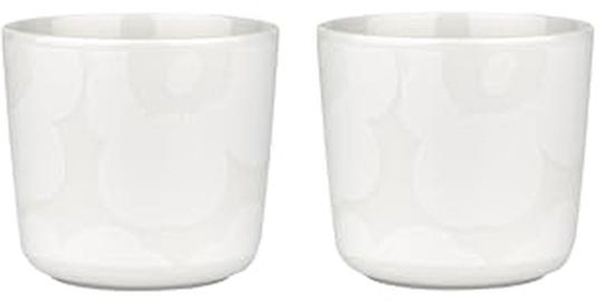 Oiva Unikko Steengoed Set van 2 Cups met Bloemenpatroon