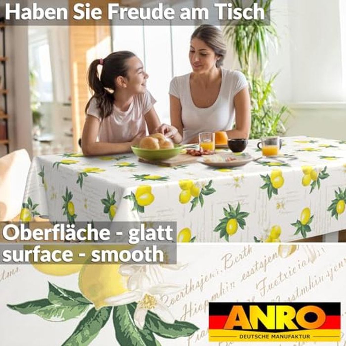 Afwasbaar Tafelzeil Citroenen - Tuintafelkleed Rond Ovaal Rechthoekig 200x140 cm