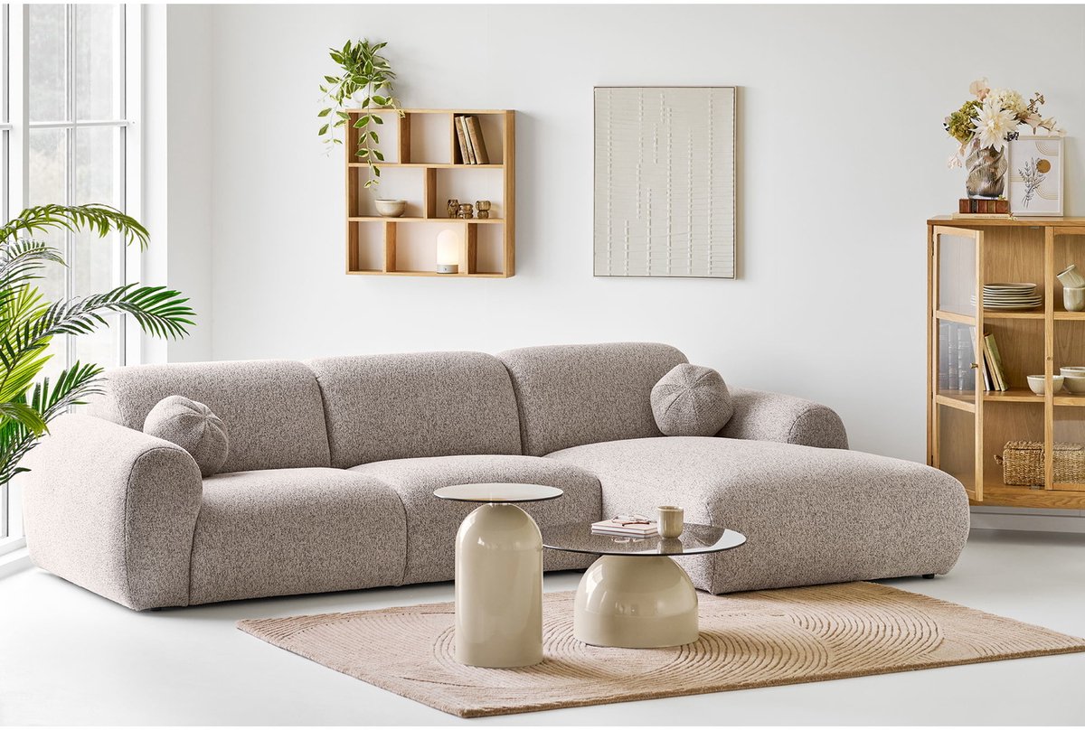 House Nordic Salontafel Ravello - Rond Beige - Ø70x33cm