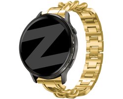Bandz Metalen 'Chains' bandje geschikt voor Garmin Vivoactive 6 / 5 / 3 / Vivomove / 3 / HR / Style / Luxe / Sport / Trend / Forerunner 645 / 570 / 245 / 170 / 165 / 70 / 55 / Venu / SQ / SQ2 / 2 Plus / Approach S12 / S40 / S42 / S44 / S50 - Goud