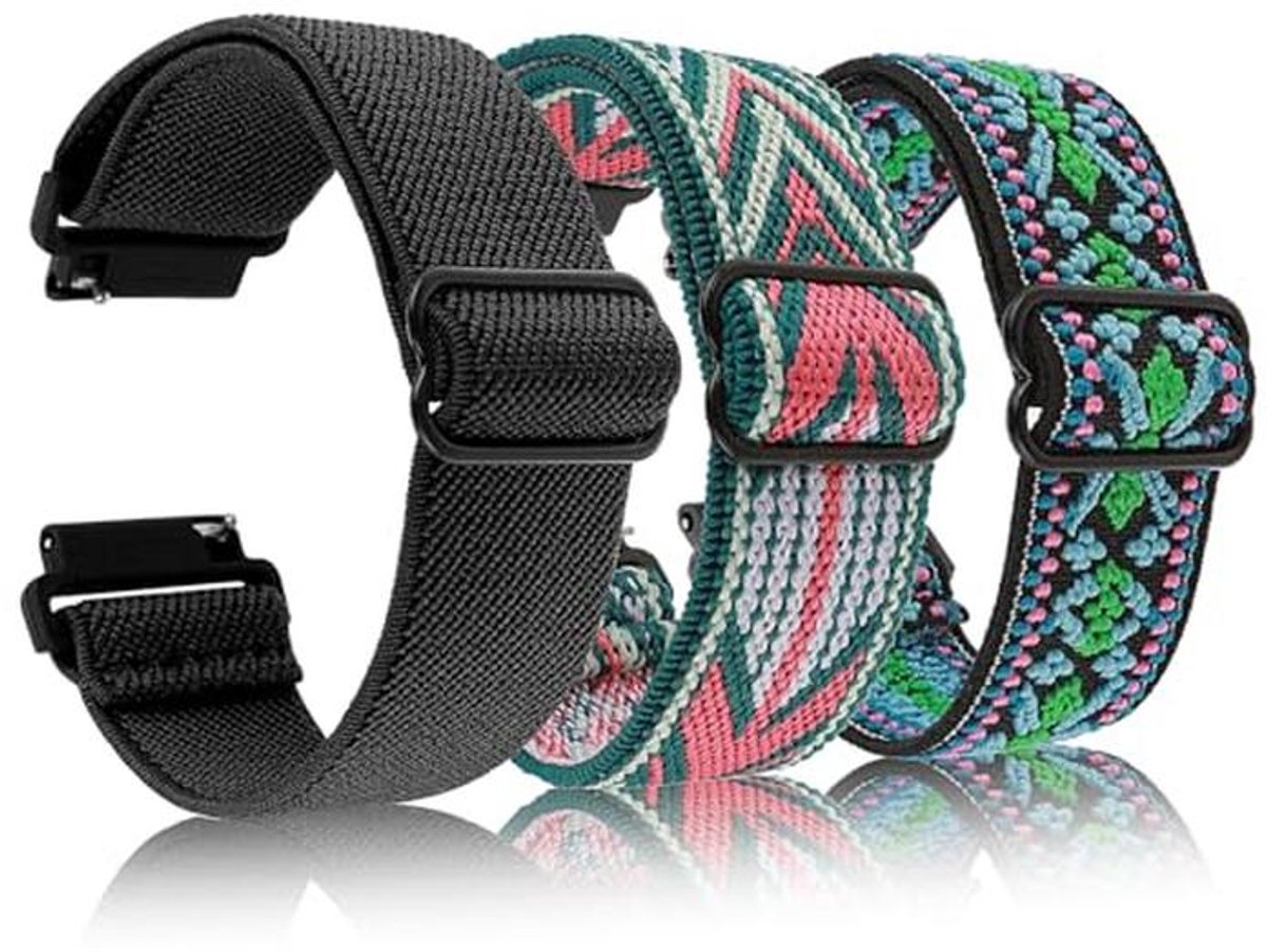 Verstelbare Nylon Horlogeband voor Sport - Geschikt voor Smartwatches