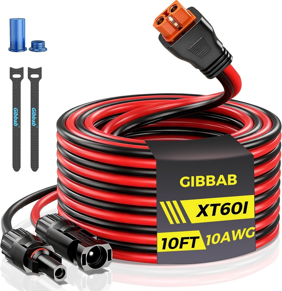 Zonneconnector naar XT60i Laadkabel - 10/12AWG 20FT Verlengadapter voor Zonnepaneel en LiFePO4 Batterij