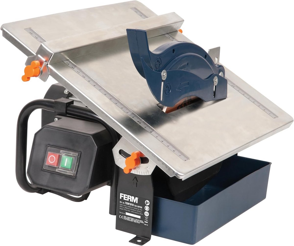 Tegelsnijder 600W 180mm watergekoeld verstelbaar 0-45 graden