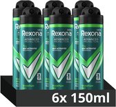 Rexona - Anti-Transpirant Deodorant Spray - Men Advanced Protection - 6 x 150 ml - Voordeelverpakking
