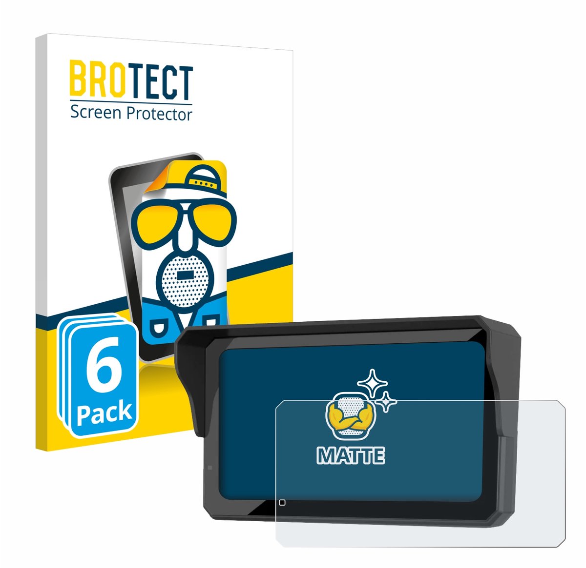 BROTECT - Screenprotector voor Carpuride W602BS Pro - Folie Beschermfolie matte 6 Stuks