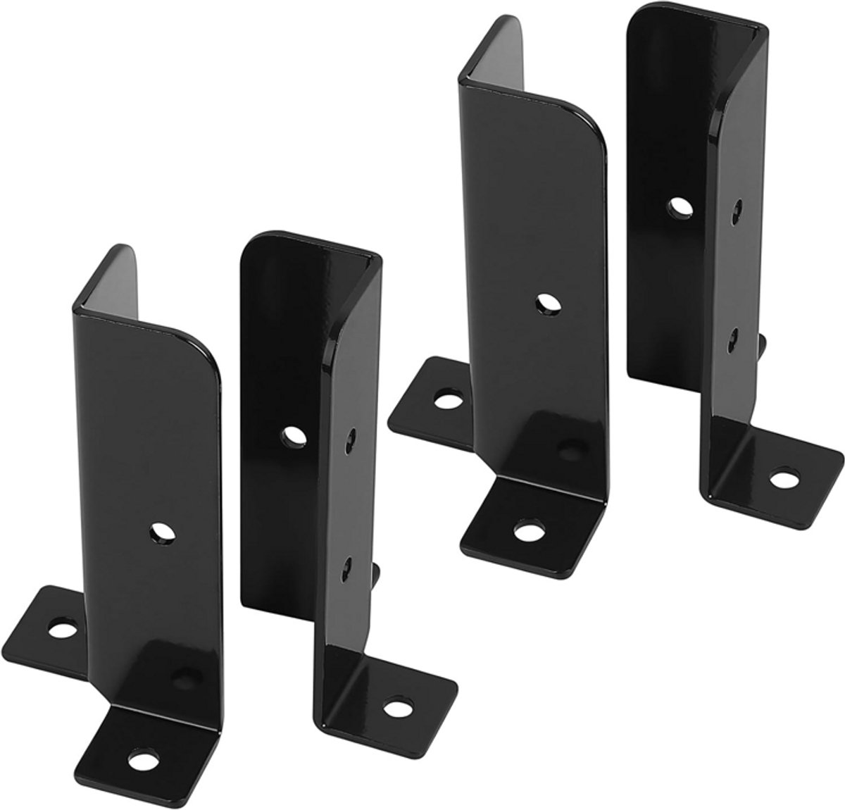 4-delige set schuttingpaalbeugels, schroefbare paalbeugel, verstelbare paalvoet Geschikt voor terras, houten paalbeugel Geschikt voor pergola.
