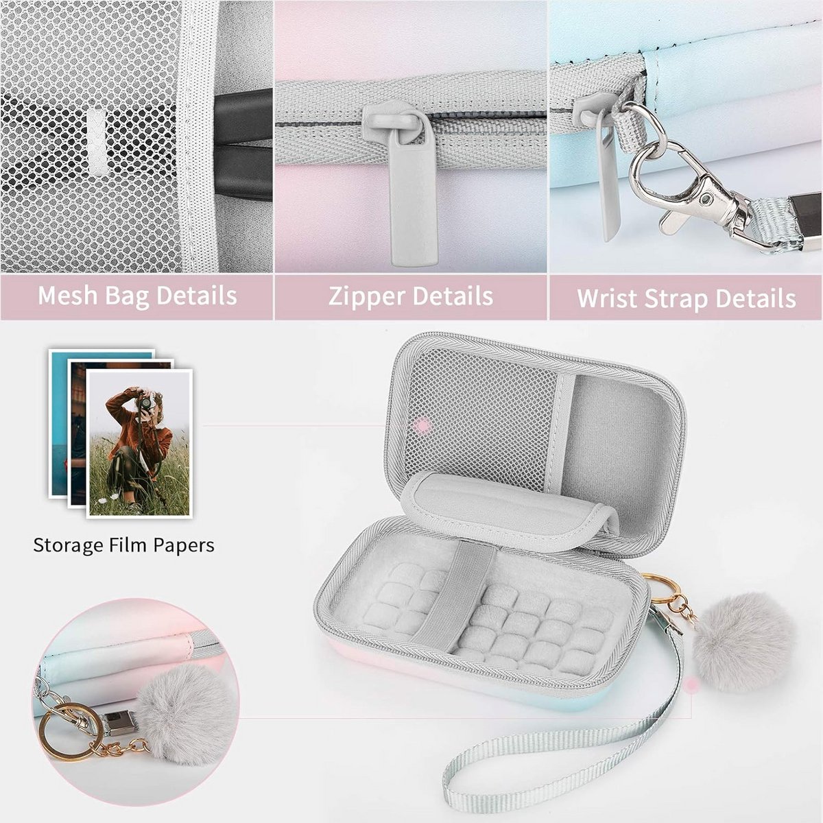 Tas voor PRINTOMATIC Smile Mini 2 HD Digitale Instant Camera Fotoprinter — cadeau in Cadeau-ideeën - foto 3