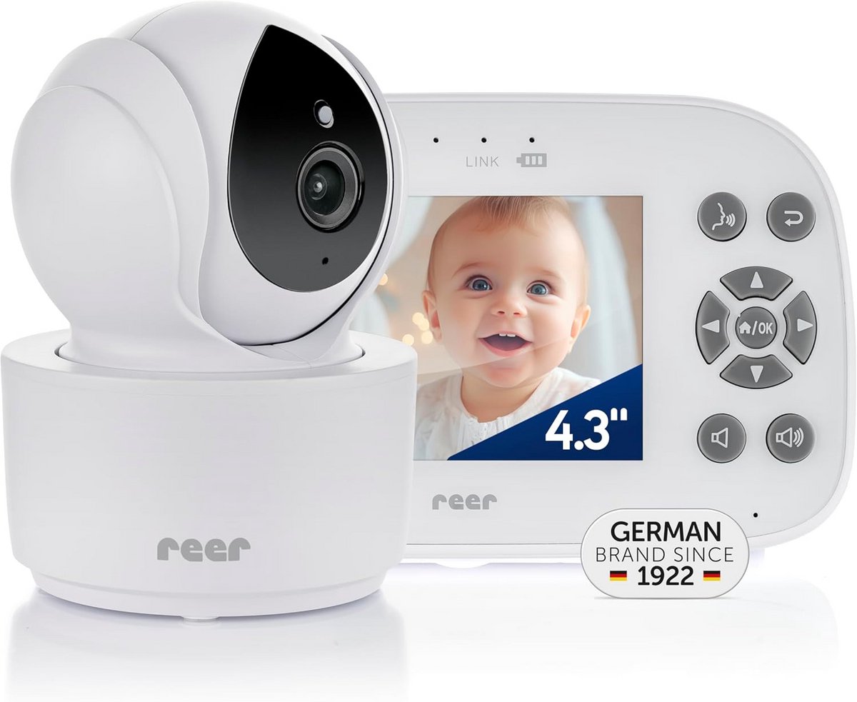 Digitale Video-Babyfoon met 4,3 inch TFT-Scherm, FHSS-Technologie, Nachtzicht en Intercomfunctie