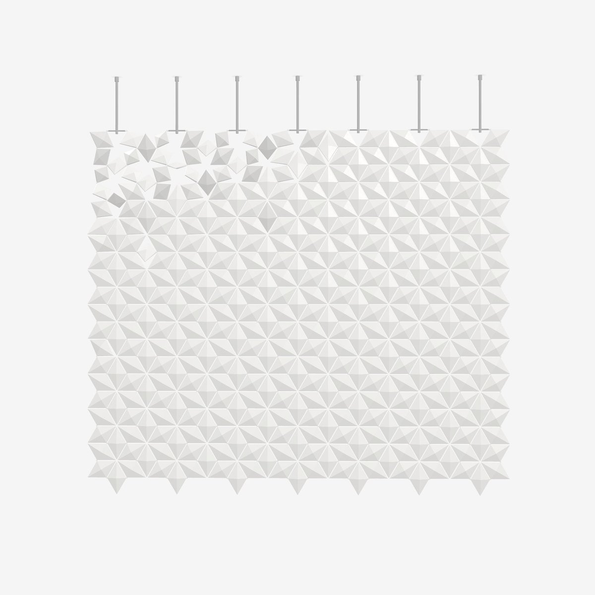 Hotel lobby scheidingswand – Facet 238 × 207 cm in wit