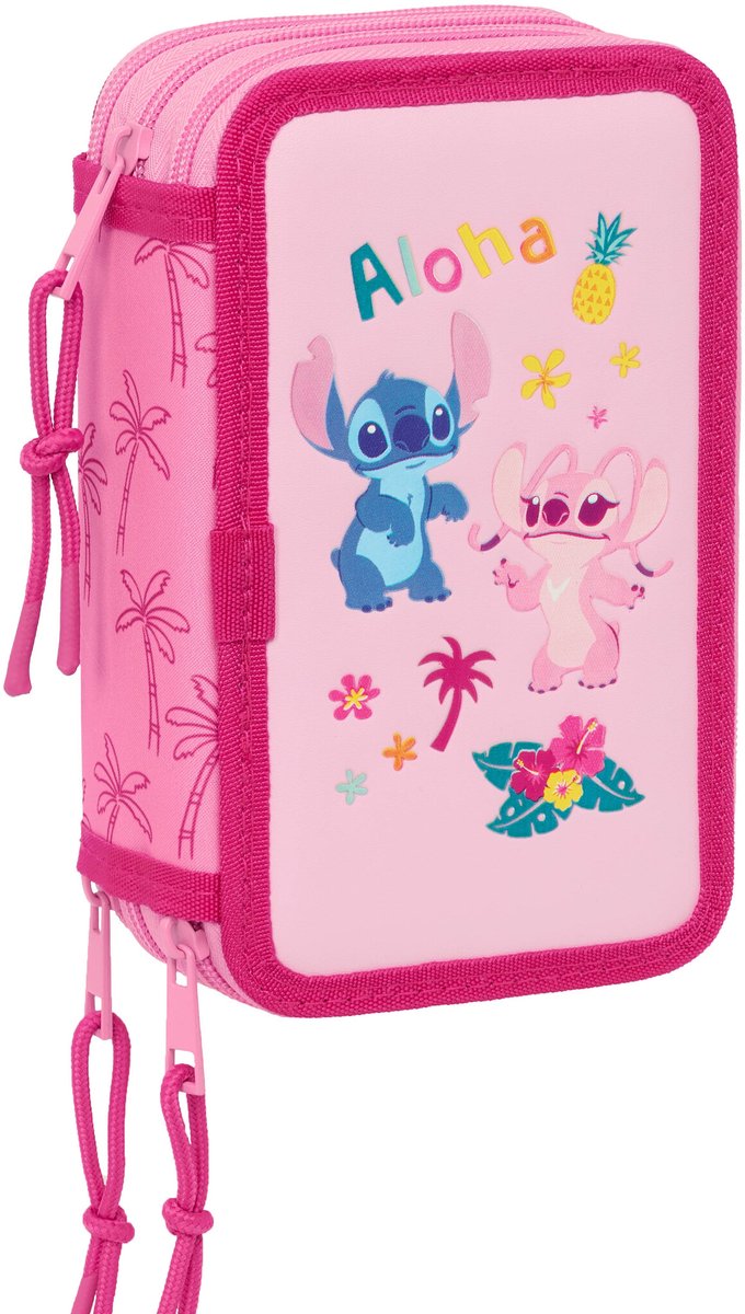 Disney Lilo & Stitch Gevuld Etui Chill - 37 stuks - 19,5 x 12,5 x 5,5 cm - Polyester