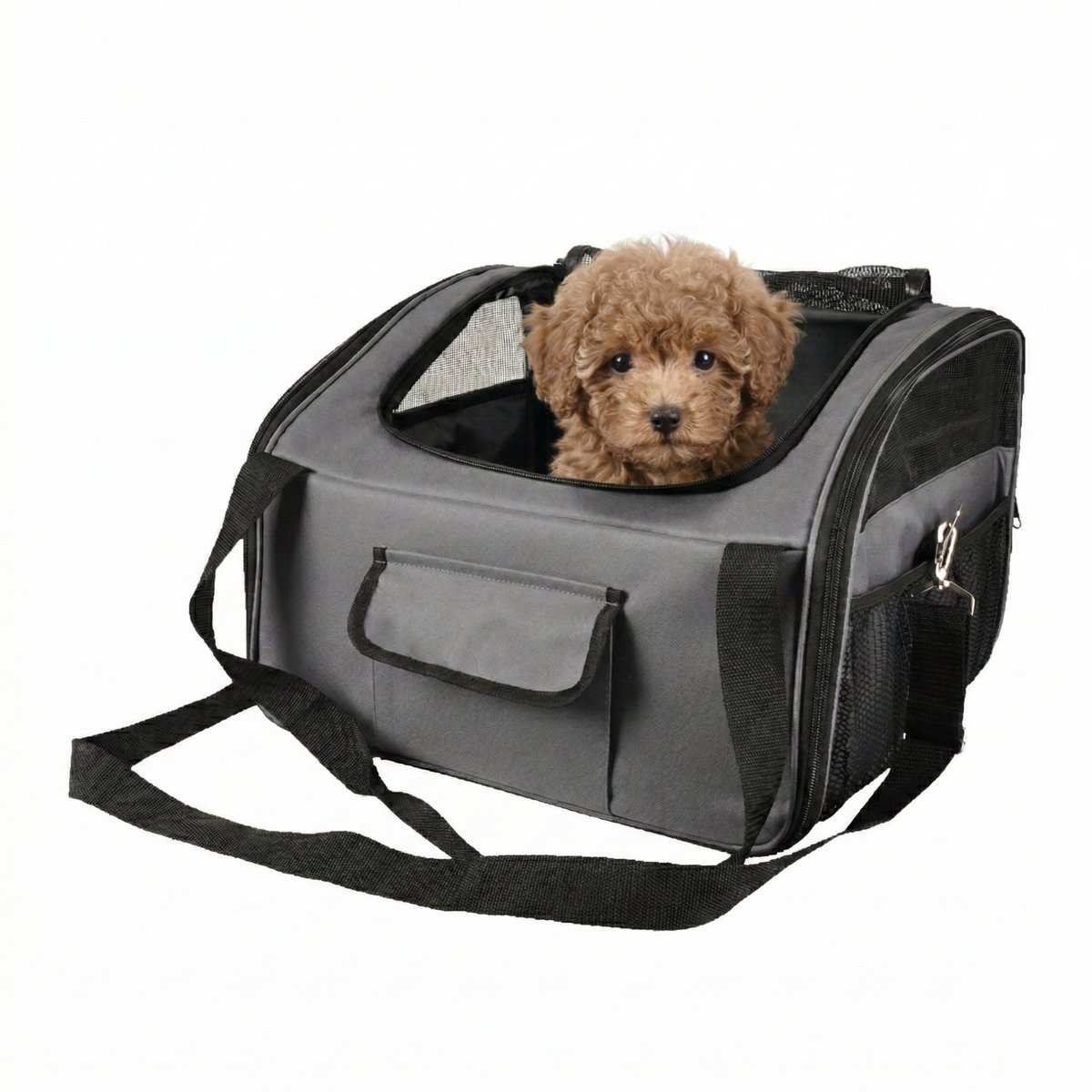 Autostoel Hond - Hondentas - Reismand - 3-in-1 - Hondenmand Auto - Multifunctioneel - Veilig & Comfortabel - Tot 7 kg - Grijs
