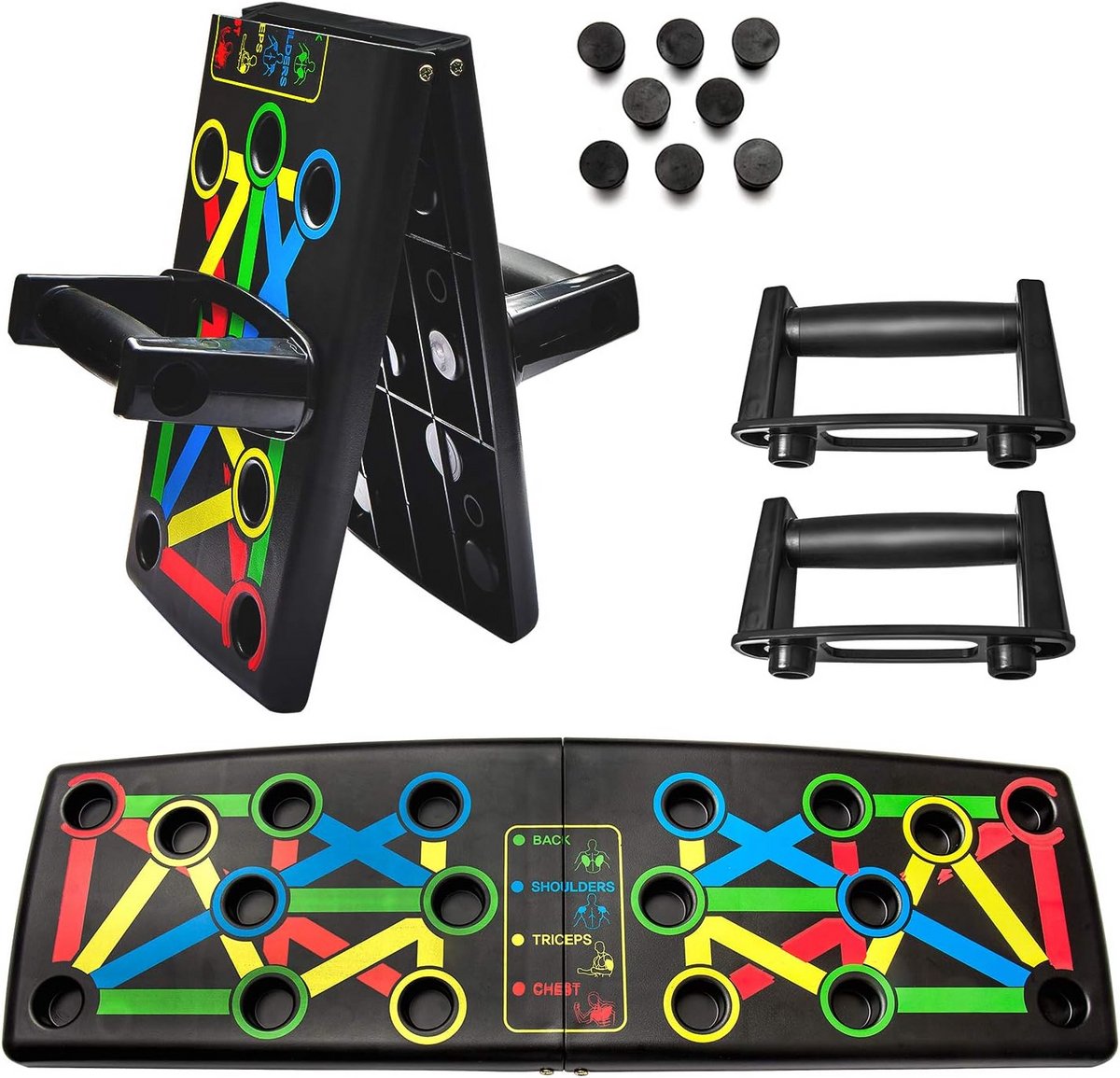 Multifunctionele Push-Up Board voor Thuis Fitness - 14-in-1 Oefengereedschap voor Krachttraining