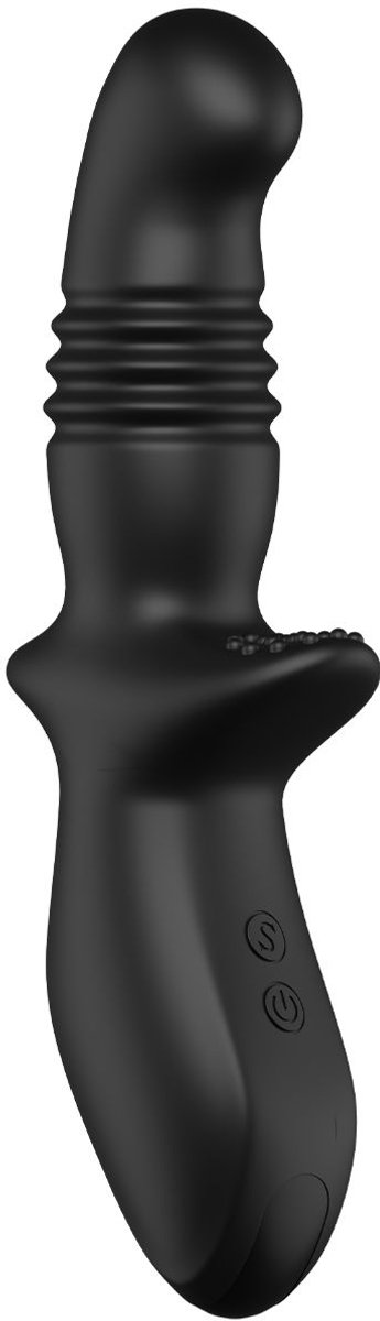 Nexus Thrust Anaal Prostaat Vibrator Zwart - Lichaamsveilig Siliconen - Waterproof - 3 Snelheden - G-spot en P-spot Stimulatie - Gebogen Top - Comfortabel Handvat