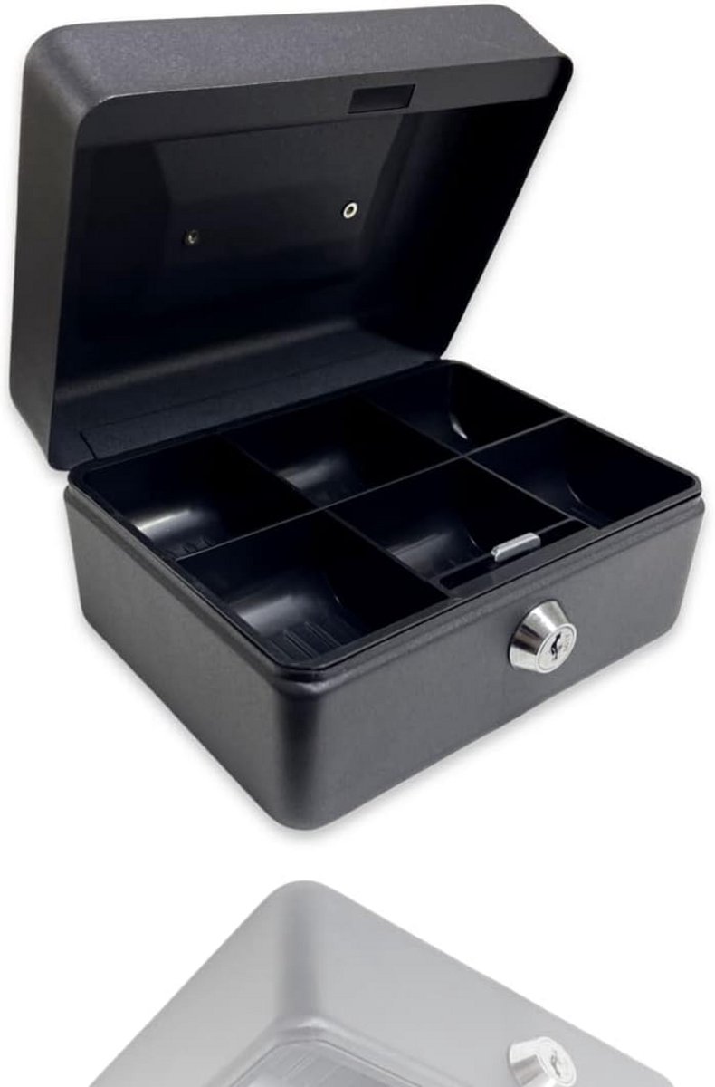 Veiligheidsbox 15 cm met slot en sleutels voor contante opslag