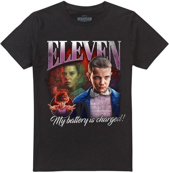 Stranger Things Saison 5 - Eleven - Ma batterie est chargée ! T-shirt homme - noir - S
