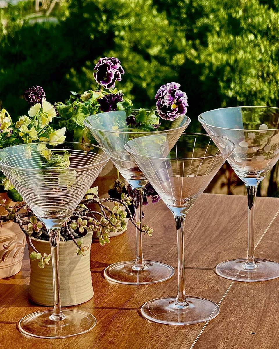 Set van 4 Luxe Handgeblazen Kristallen Cocktailglazen voor Martini en Mixdrankjes — cadeau in Kookcadeaus - foto 6
