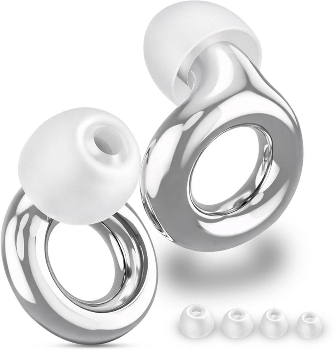 Nova Venture LunarPlugs – Loop Earplugs Style – 33dB Noise Reduction Earplugs – The Quiet Experience – Comfortabele Oordoppen – Zilver