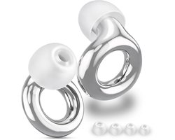 Nova Venture LunarPlugs – Loop Earplugs Style – 33dB Noise Reduction Earplugs – The Quiet Experience – Comfortabele Oordoppen – Zilver