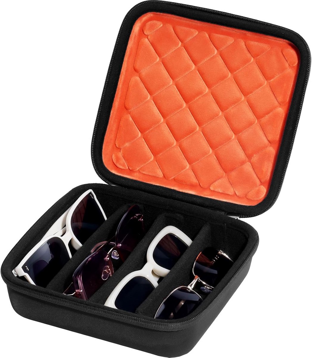 Brillenkoker voor meerdere brillen en zonnebrillen - Organizer voor maximaal 7 brillen, perfect voor thuis en onderweg