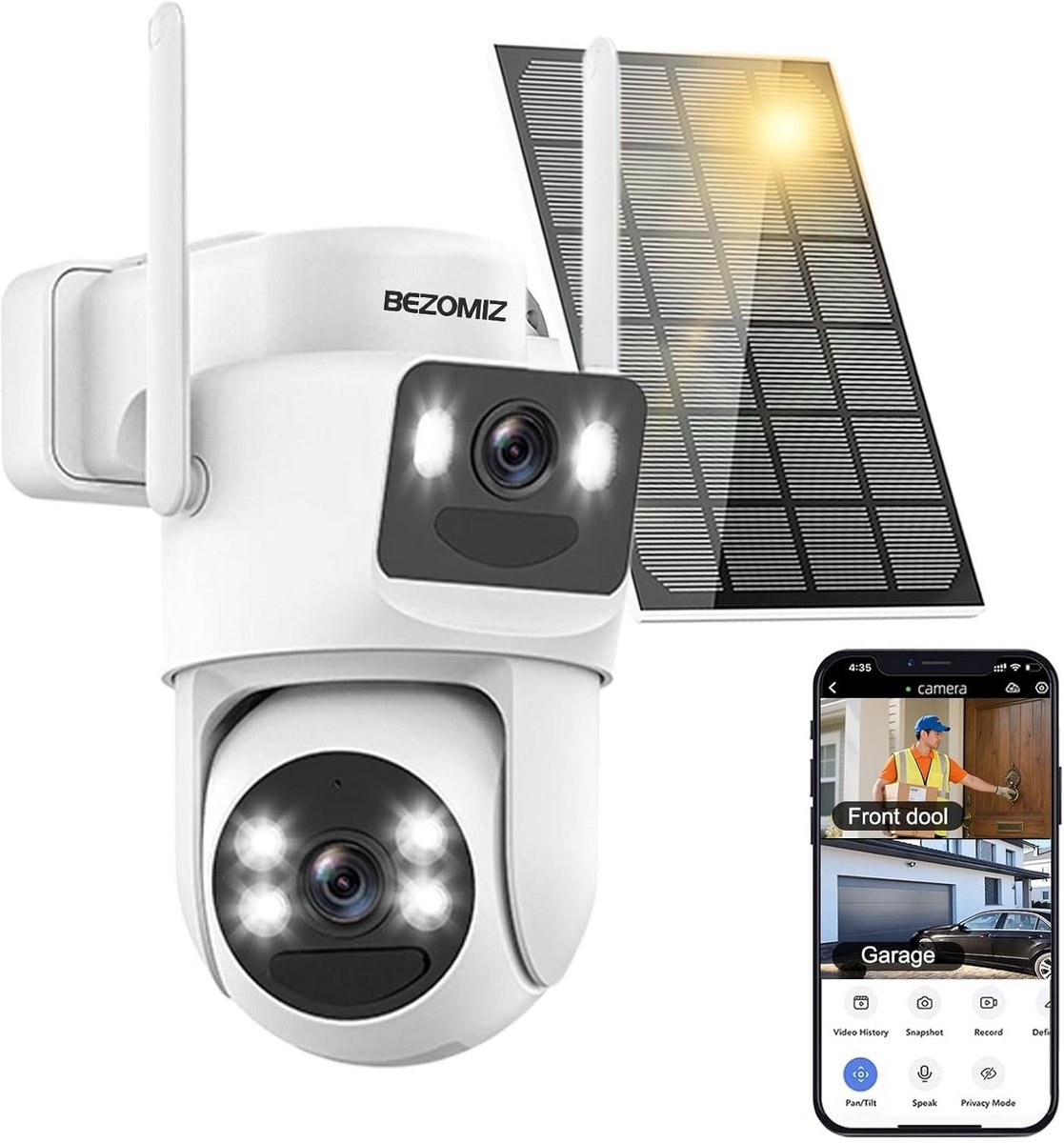 Draadloze 8MP Buiten Beveiligingscamera met 360° PTZ