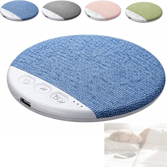 Bluetooth 5.4 Slaapspeaker met richtingsgeluid, witte ruis, timer en 20 uur batterij – compact, draadloos, blauw