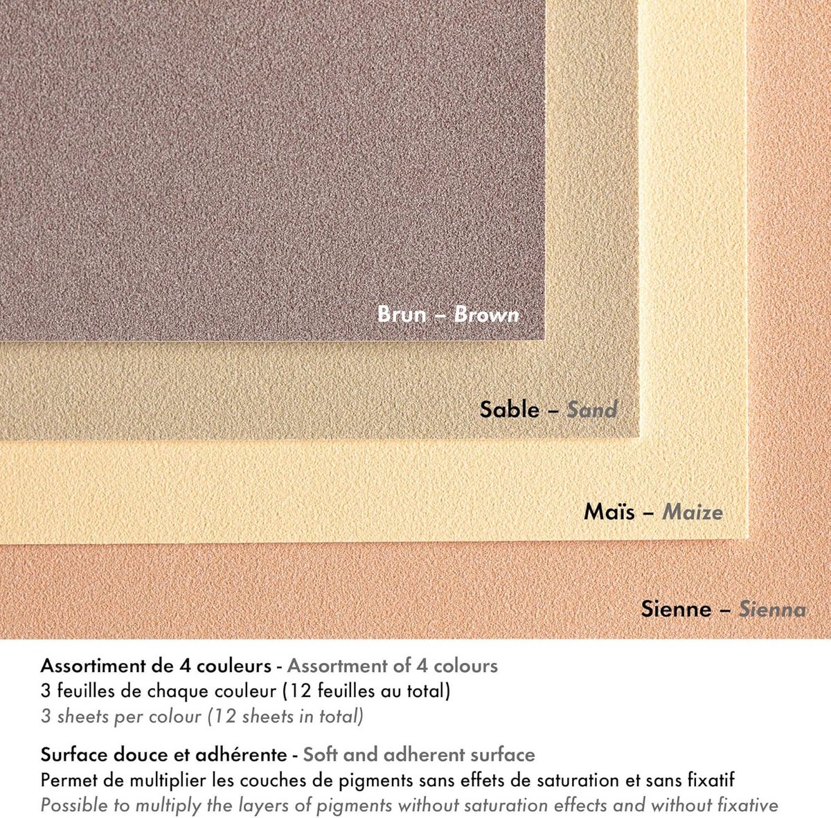 Hoogwaardig Pastelpapier A3 360g voor Droge Pastels - Natuurlijke Tinten — cadeau in Hobby - foto 5