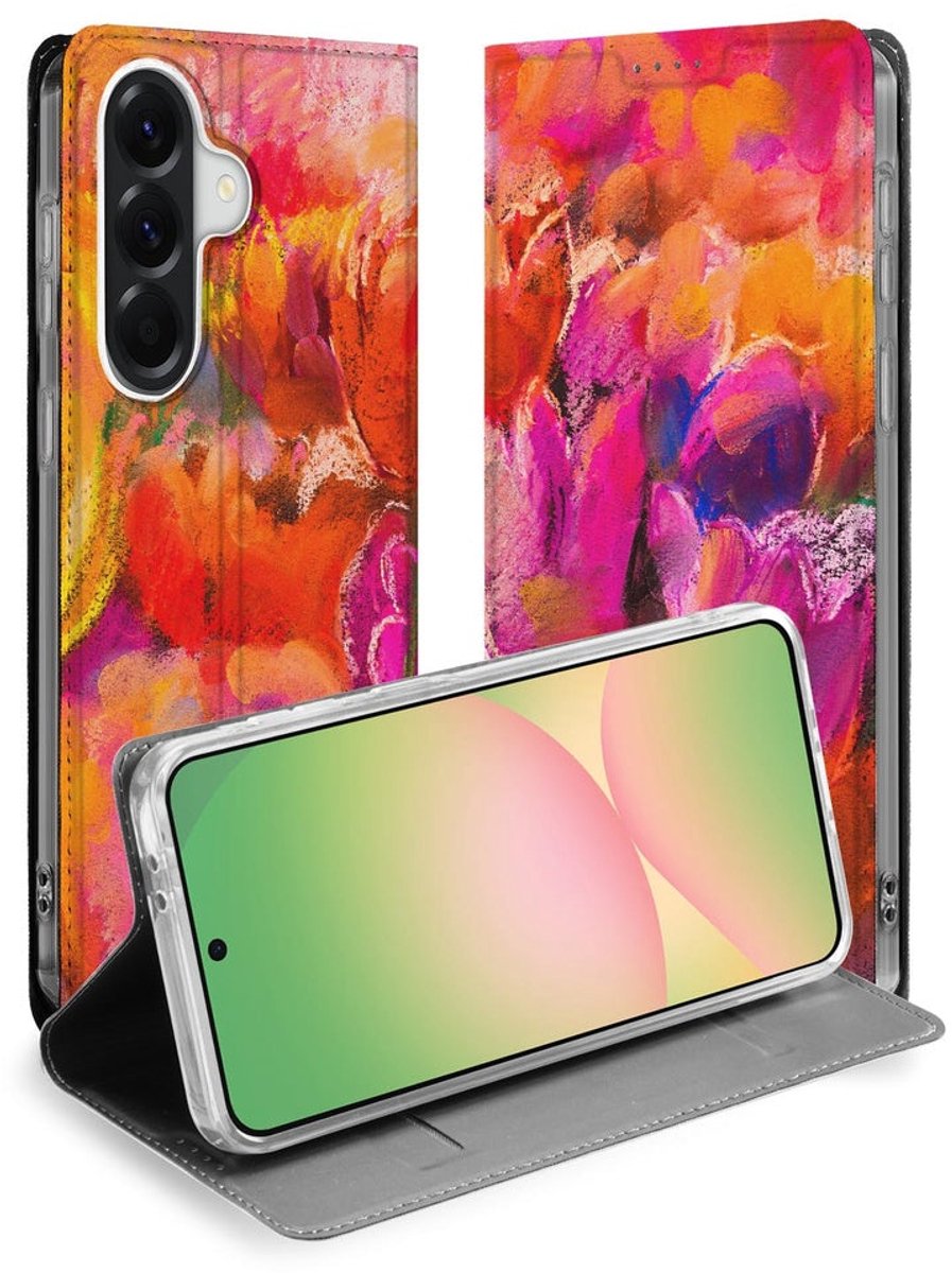 Book Wallet Case Samsung Galaxy A57 Tulips