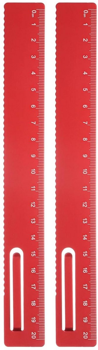 Metalen Liniaal 20 cm met Klemfunctie - Meetlat voor School, Kantoor en Lezen