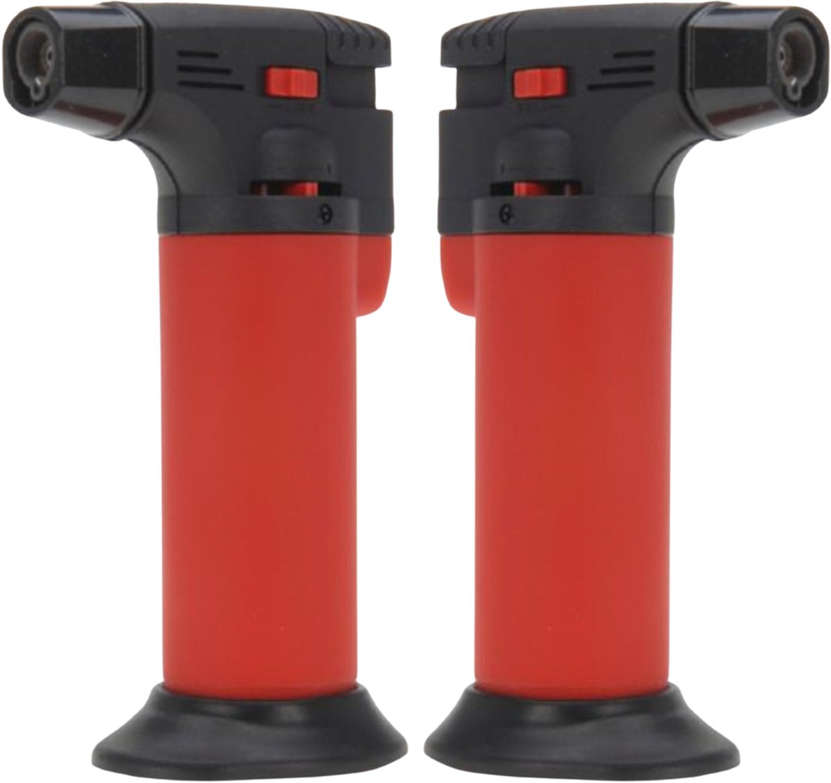 Multifunctionele turbo brander - 2x - hervulbaar - 11 cm - mini gasbrander - stormaansteker