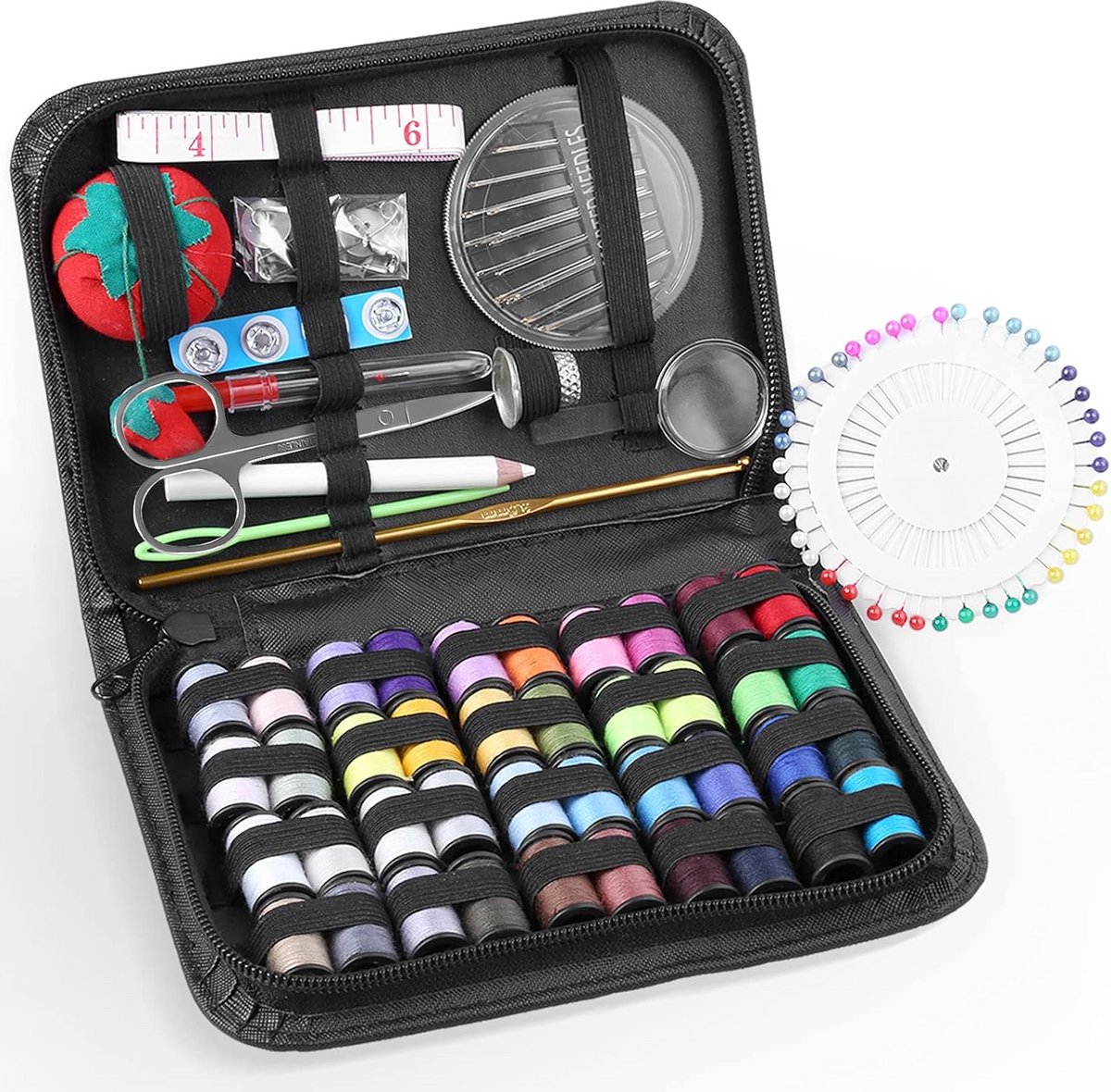 Compleet Naaigerei Set met 130 Accessoires - Ideaal voor Beginners en Onderweg