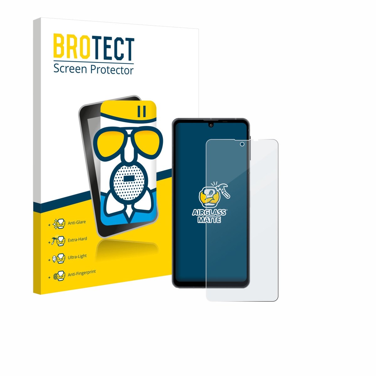 BROTECT - Screenprotector voor Sharp Aquos Sense 8 - Folie Beschermfolie Beschermglas matte