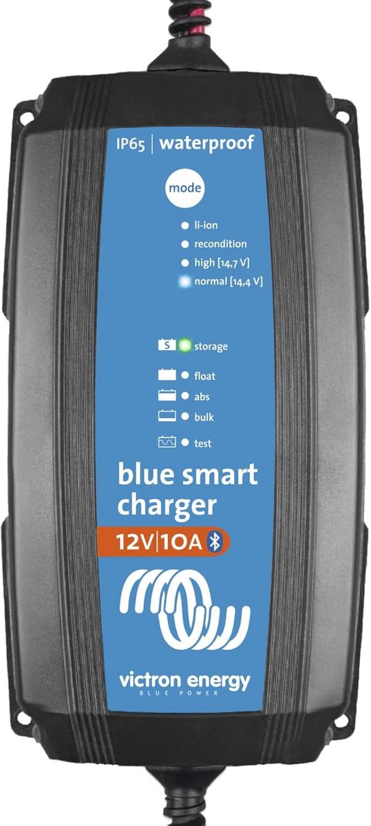 Slimme 12V Acculader Bluetooth IP65 voor Auto, Camper en Boot
