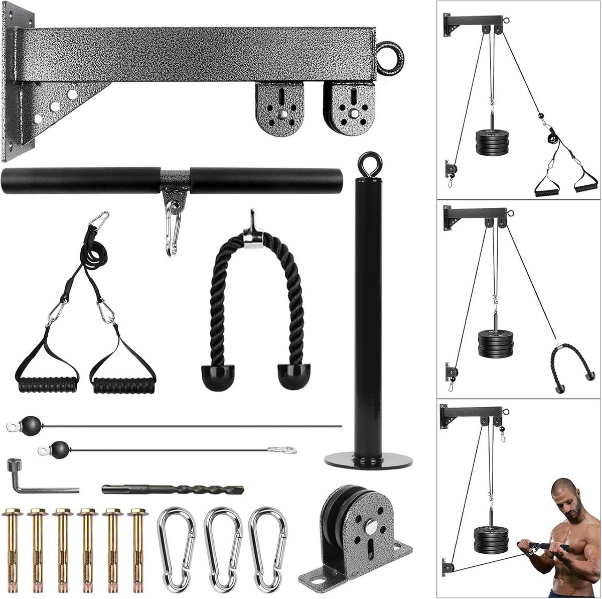 Kabel Pulley Systeem voor Krachttraining Thuisgym Lat Machine Accessoire