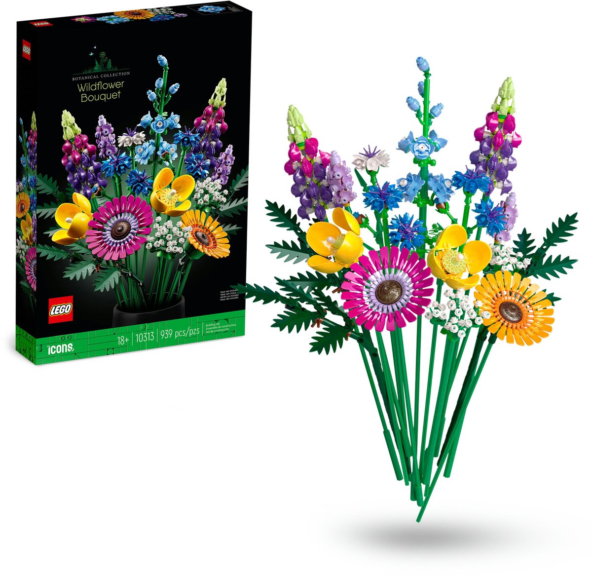 LEGO Icons Wilde Bloemen Boeket Bouwset voor Volwassenen, Botanical Collection - 10313 — afbeelding 21