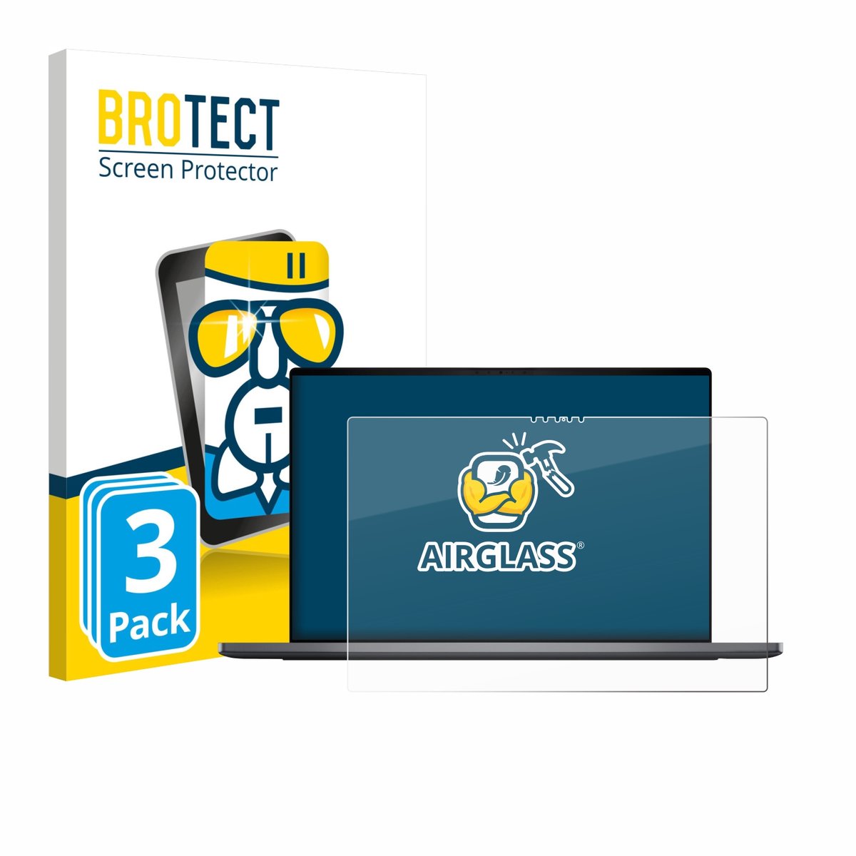 Screenprotector 3 Stuks voor Dell XPS 16 DA16260 Beschermglas transparant