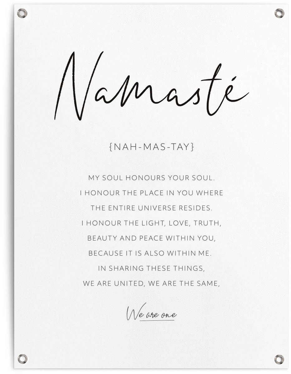 Tuinposter Namasté - 80 x 60 - Canvas - REINDERS