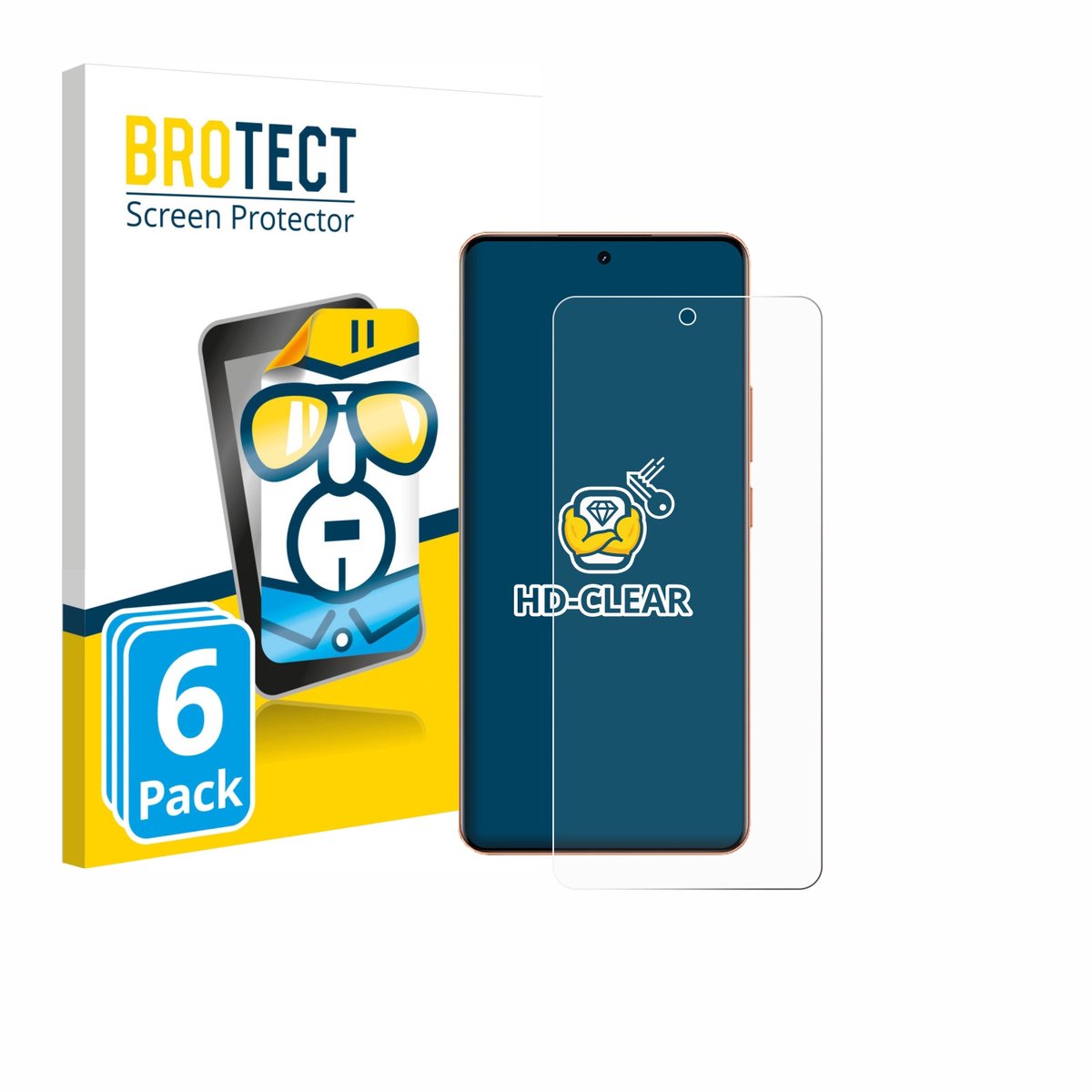 BROTECT - Screenprotector voor realme P4 Power - Folie Beschermfolie transparant 6 Stuks