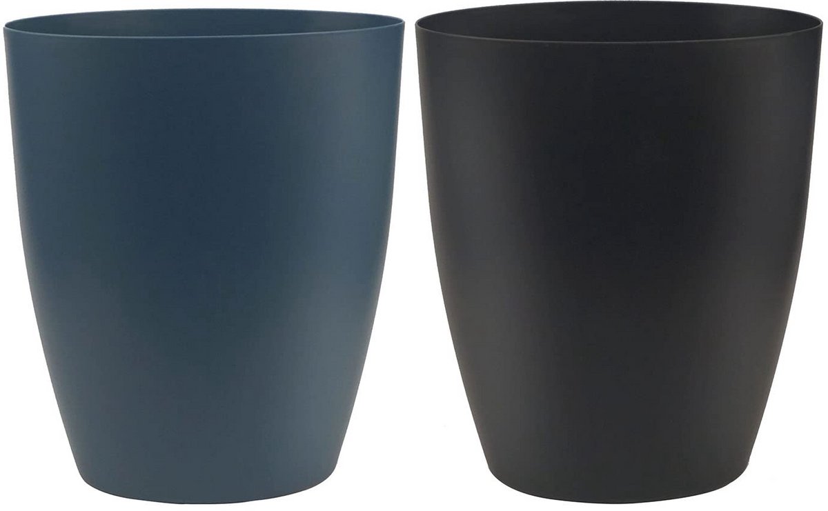 Set van 2 Ovale Kleine Prullenbakken voor Badkamer, Keuken en Slaapkamer