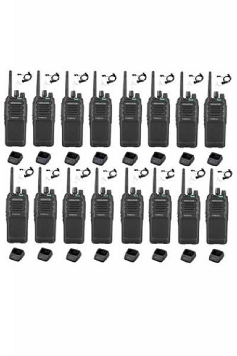 Set van 16 Kenwood TK-3701D met beveiliging oortje en tafellader