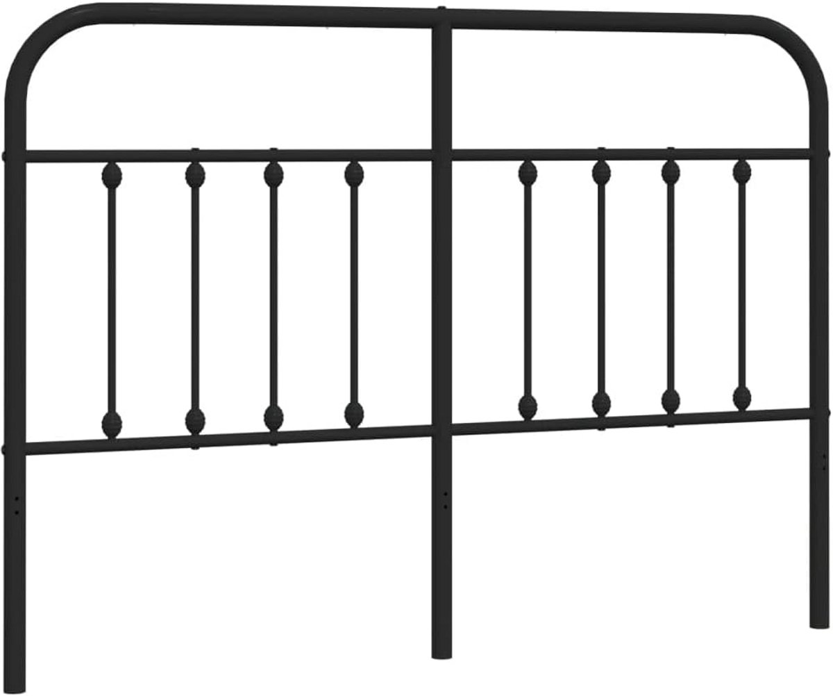 Hoofdeinde voor Bed - Metaal - Zwart - Geschikt voor 140 cm Matrasbreedte